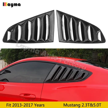На задното стъкло От въглеродни влакна За Ford Mustang Coupe 2,3 5,0 2015 2016 2017 година автомобилен страничен спойлер глух прозорец 2 бр.
