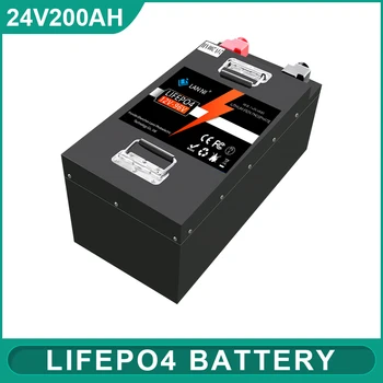 24 В 200Ah LiFePO4 Клетка Вградена BMS Литиево-Желязо-Фосфатная Батерия За Кемперов RV количката Офроуд Автономен Слънчев С